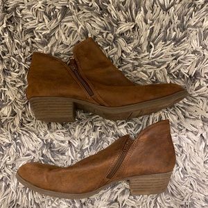 Dark brown ankle booties